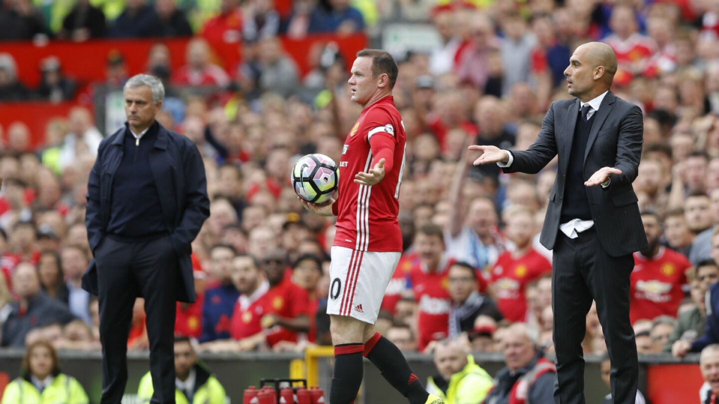 Pique entre Guardiola y Rooney