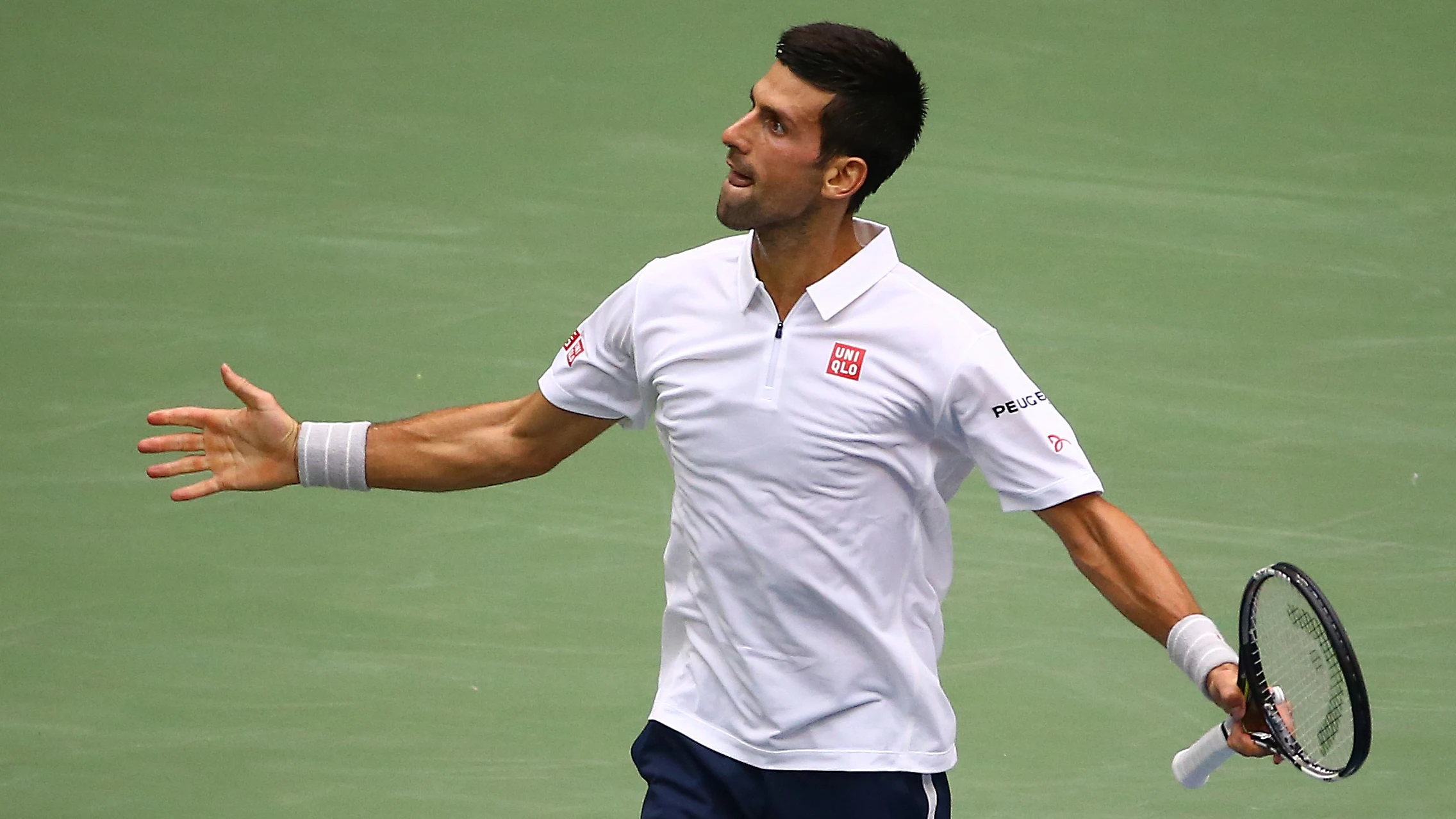 Novak Djokovic celebra una victoria en el US Open