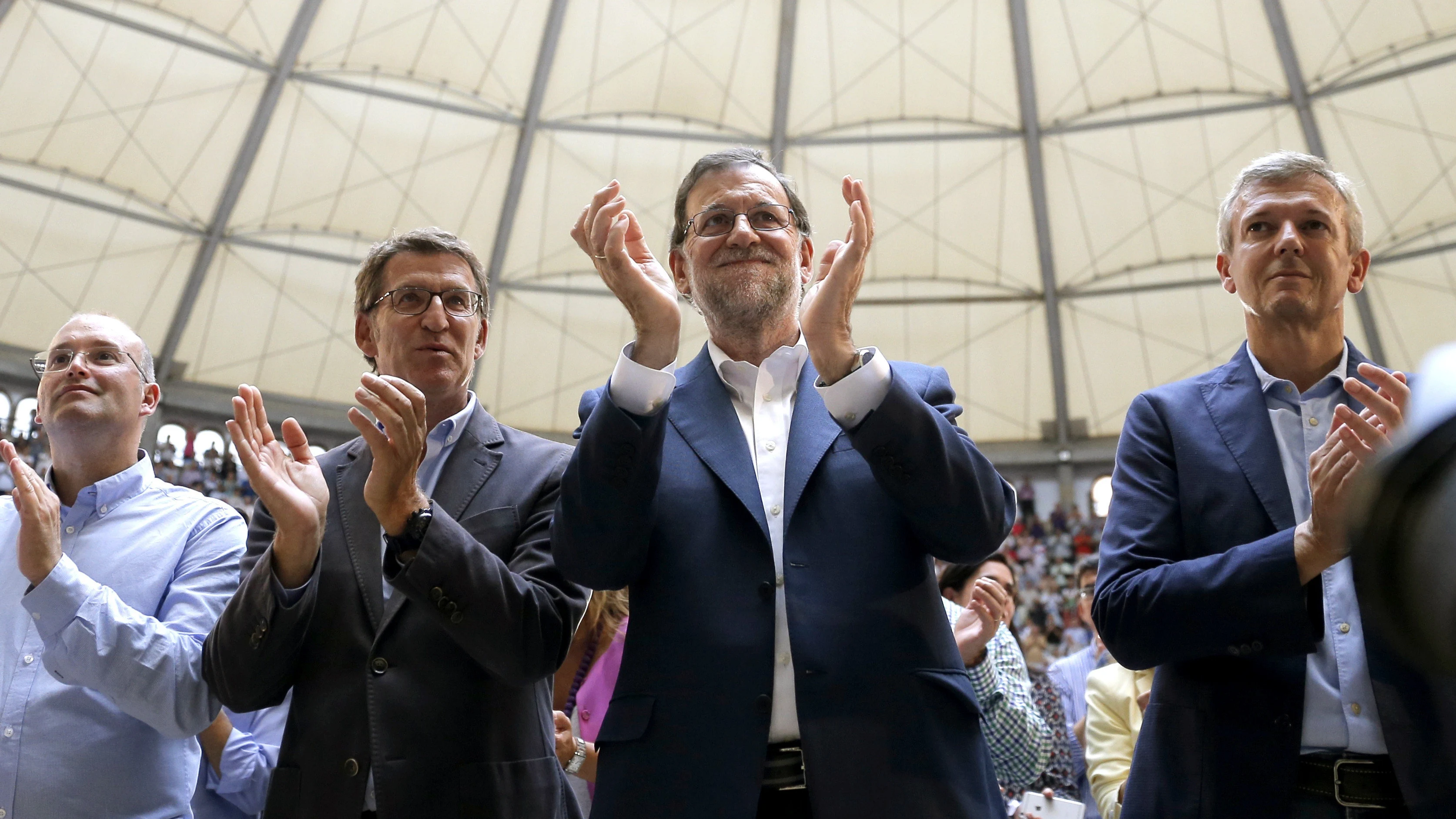 Mariano Rajoy, en el acto en Pontevedra Mariano Rajoy, en el acto en Pontevedra