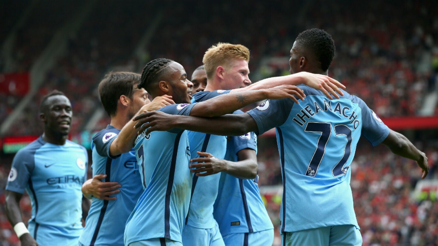 El Manchester City celebra un gol
