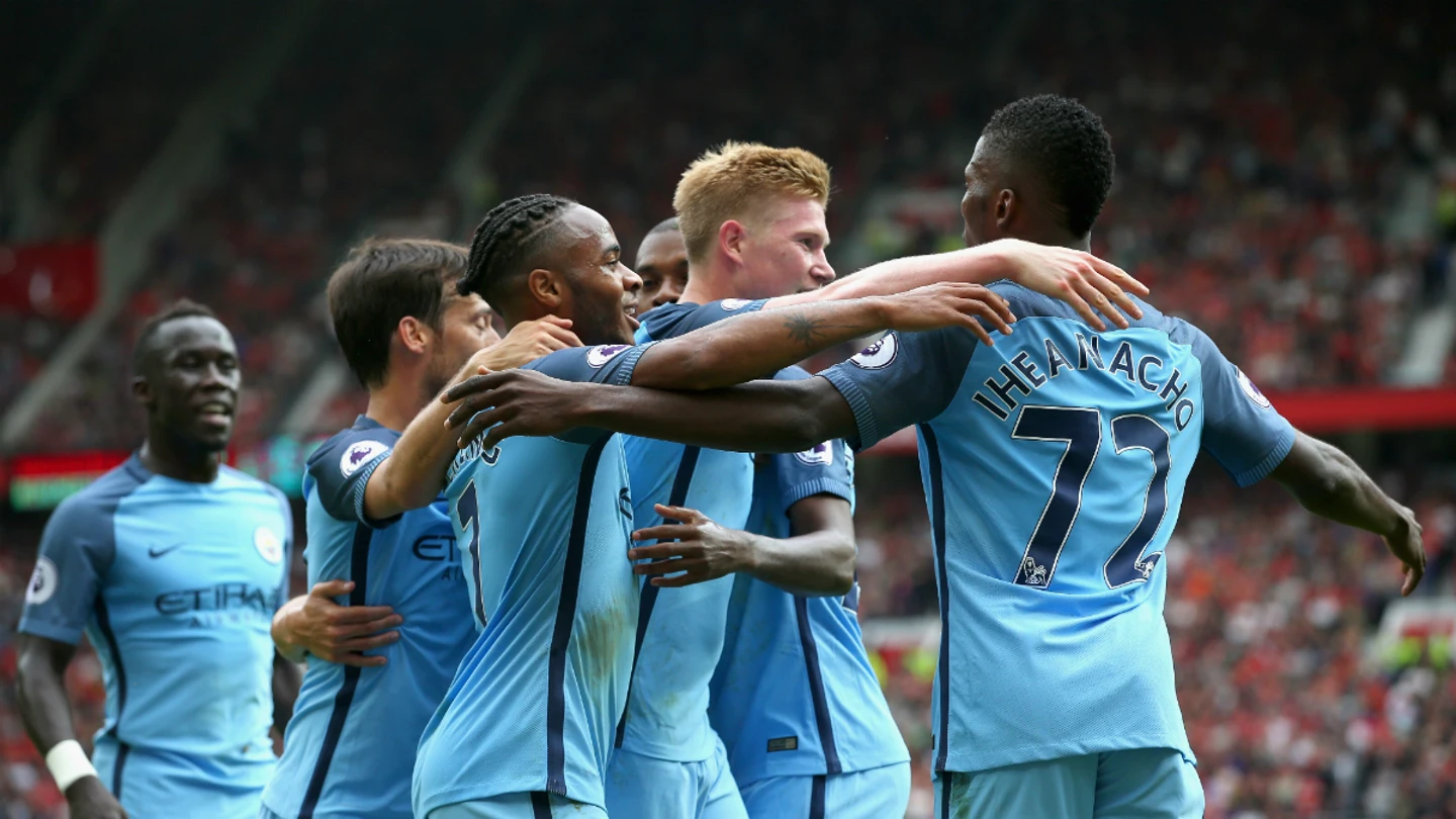 El Manchester City celebra un gol El Manchester City celebra un gol