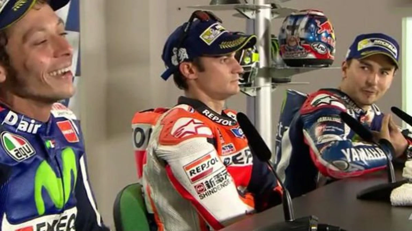 Bronca en rueda de prensa entre Lorenzo y Rossi Bronca en rueda de prensa entre Lorenzo y Rossi