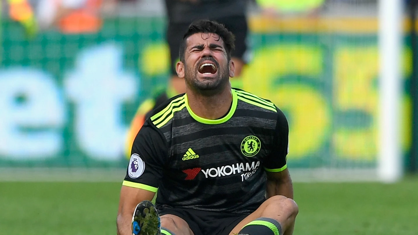 Diego Costa se duele Diego Costa se duele