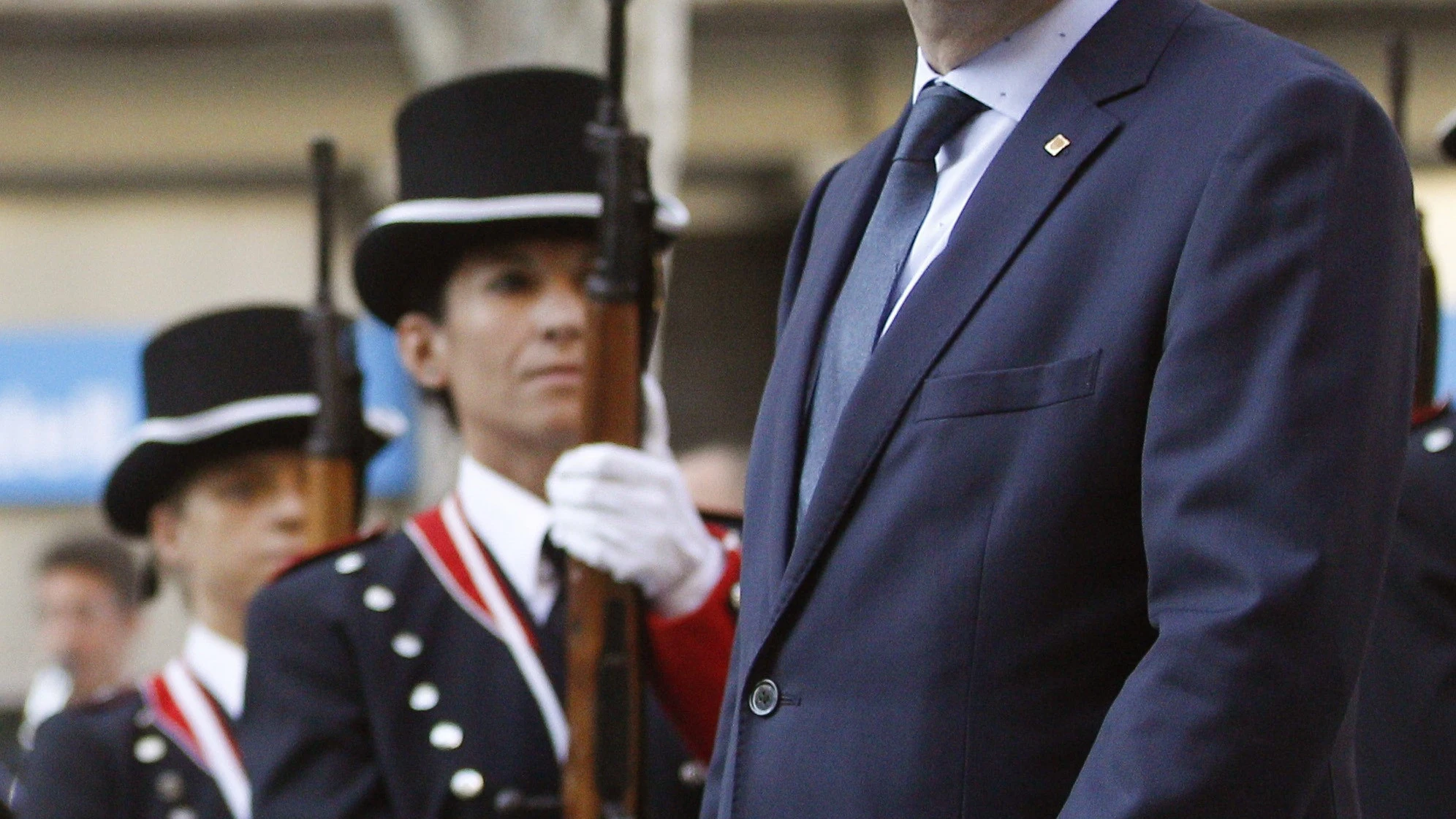 Carles Puigdemont durante los actos de la Diada