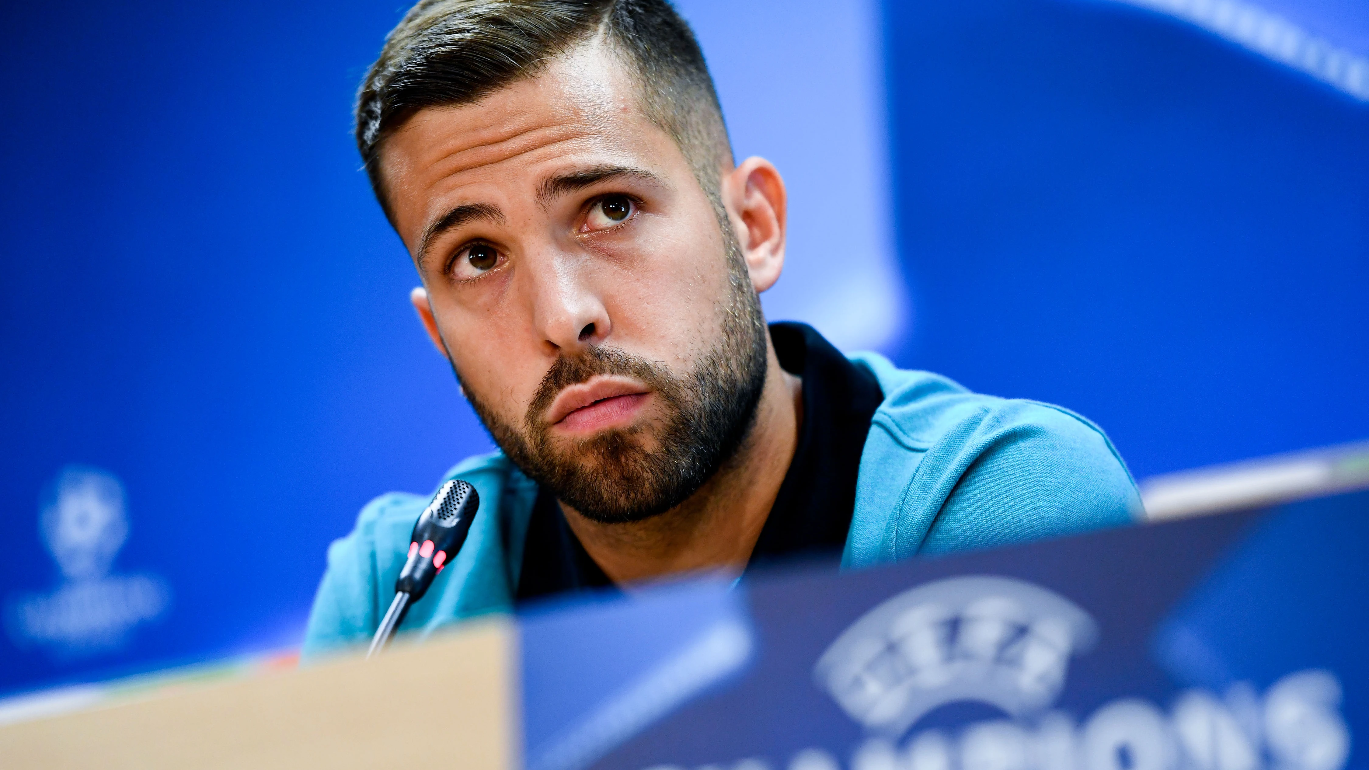 Jordi Alba, en rueda de prensa Jordi Alba, en rueda de prensa