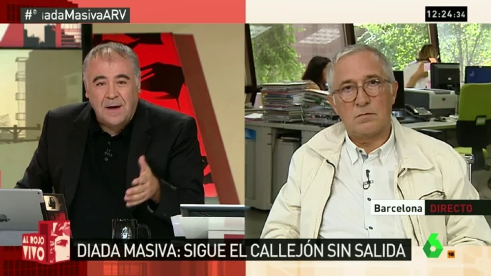 Xavier Sardá, de la independencia: "Mientras en Cataluña hay una propuesta clara, el Estado español está en silencio"