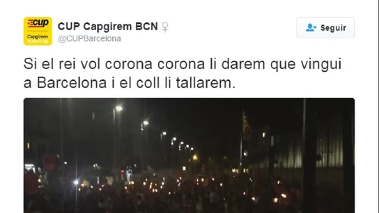 Tweet de la CUP Tweet de la CUP