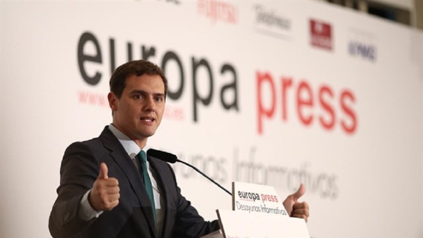 Albert Rivera en los Desayunos Informativos de Europa Press