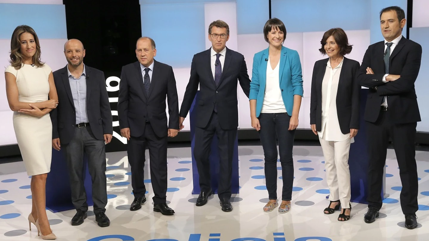 Los candidatos a presidir la Xunta antes del debate celebrado en Televisión de Galicia Los candidatos a presidir la Xunta antes del debate celebrado en Televisión de Galicia