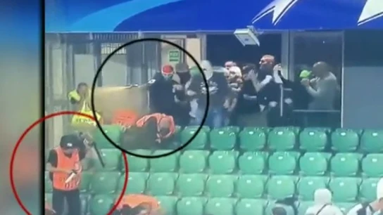 Ultras del Legia agreden a miembros de seguridad Ultras del Legia agreden a miembros de seguridad