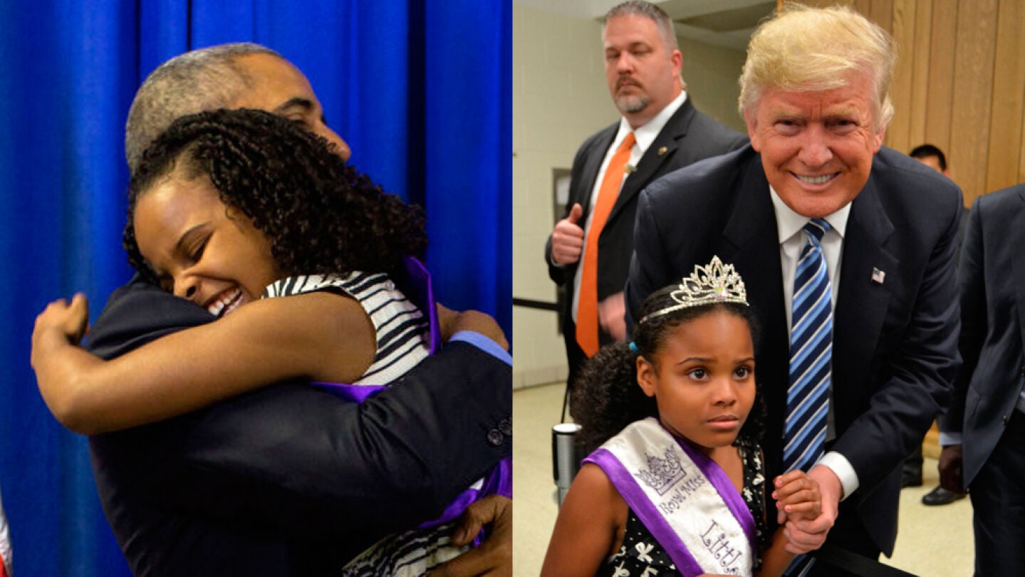 Little Miss Flint con Obama y Trum