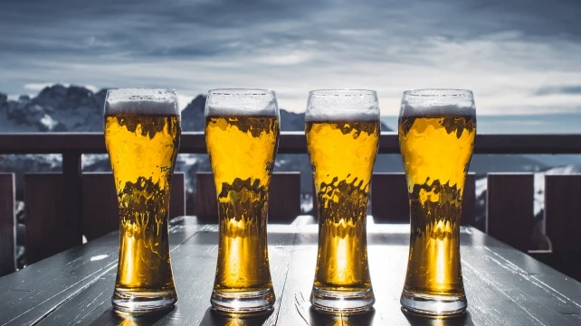 Varias jarras de cerveza Varias jarras de cerveza