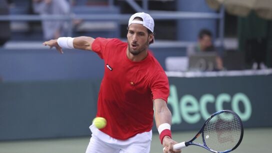 Feliciano L&oacute;pez, en acci&oacute;n ante Ramkumar Ramanathan