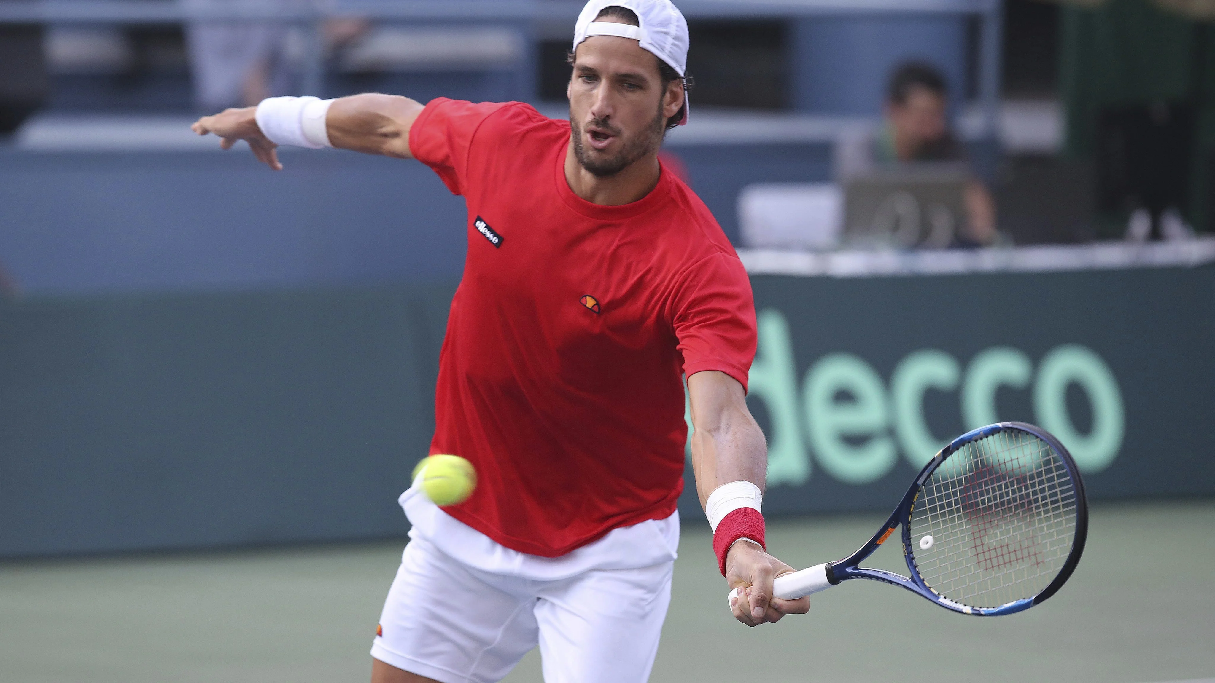 Feliciano López, en acción ante Ramkumar Ramanathan