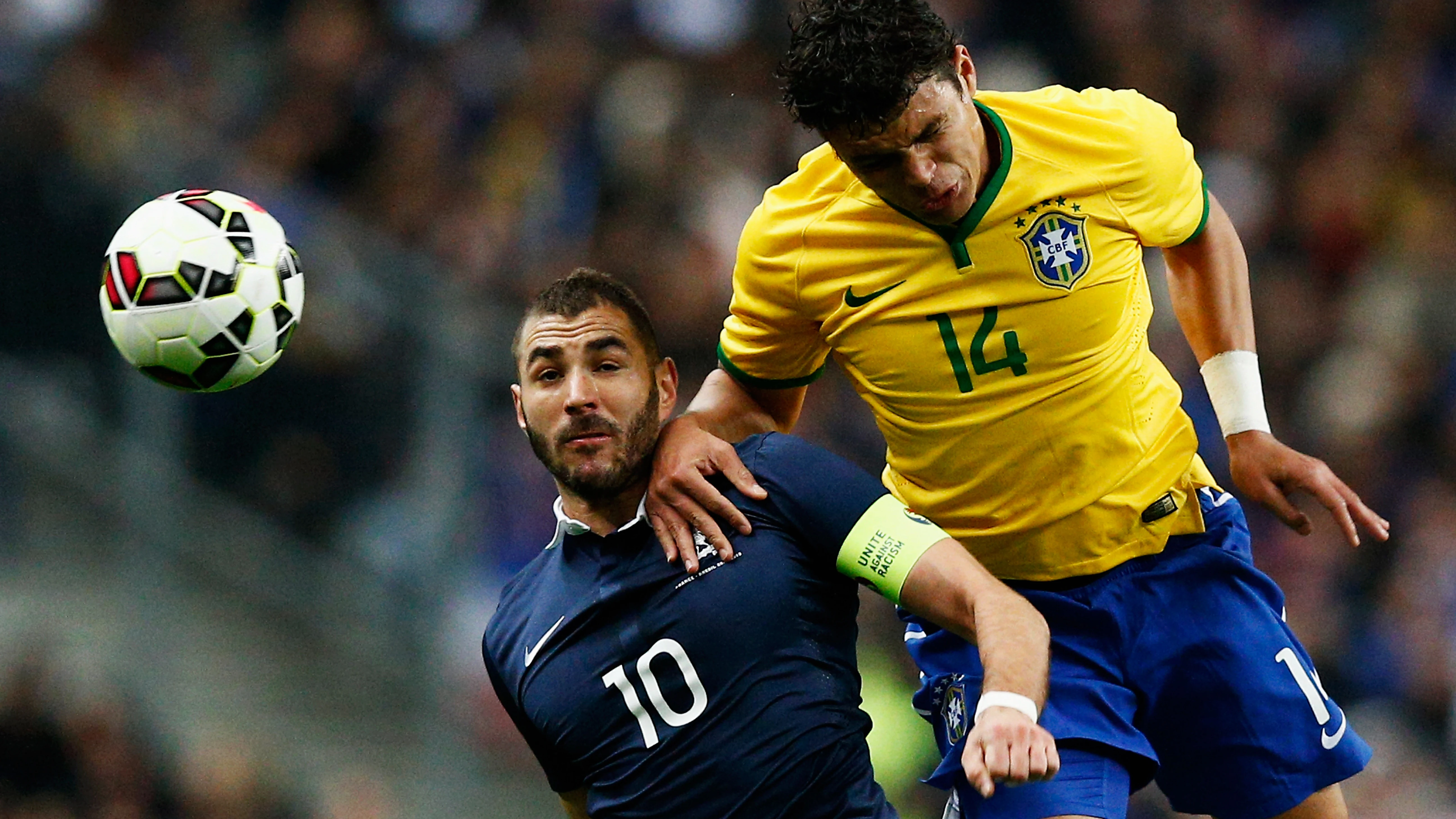 Thiago Silva, en un partido con Brasil