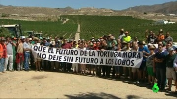 Protesta contra la expropiación forzosa en Cuevas de Almanzora