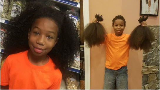 Niño dona su pelo a niños con cáncer Niño dona su pelo a niños con cáncer