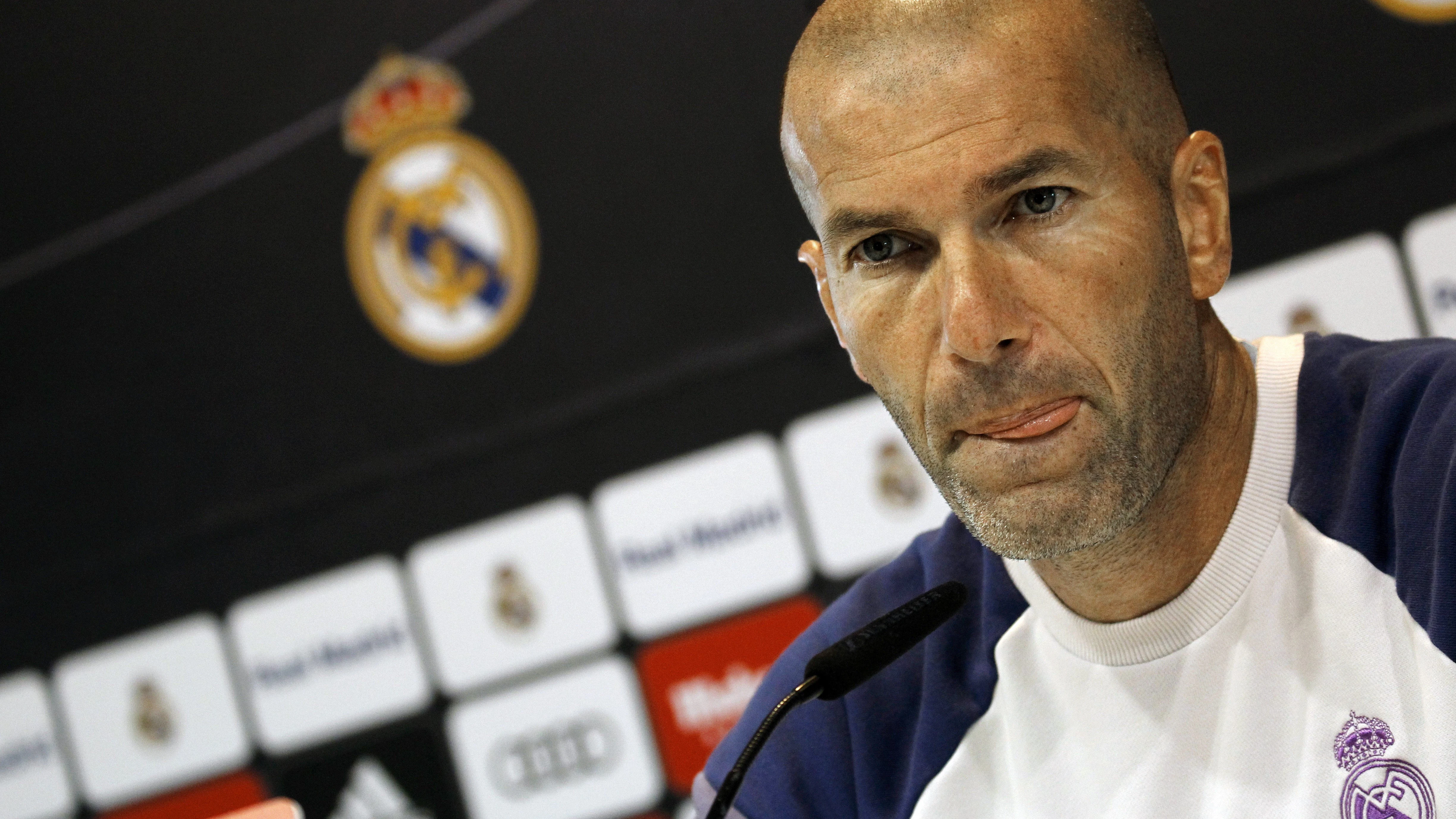Zinedine Zidane, en rueda de prensa