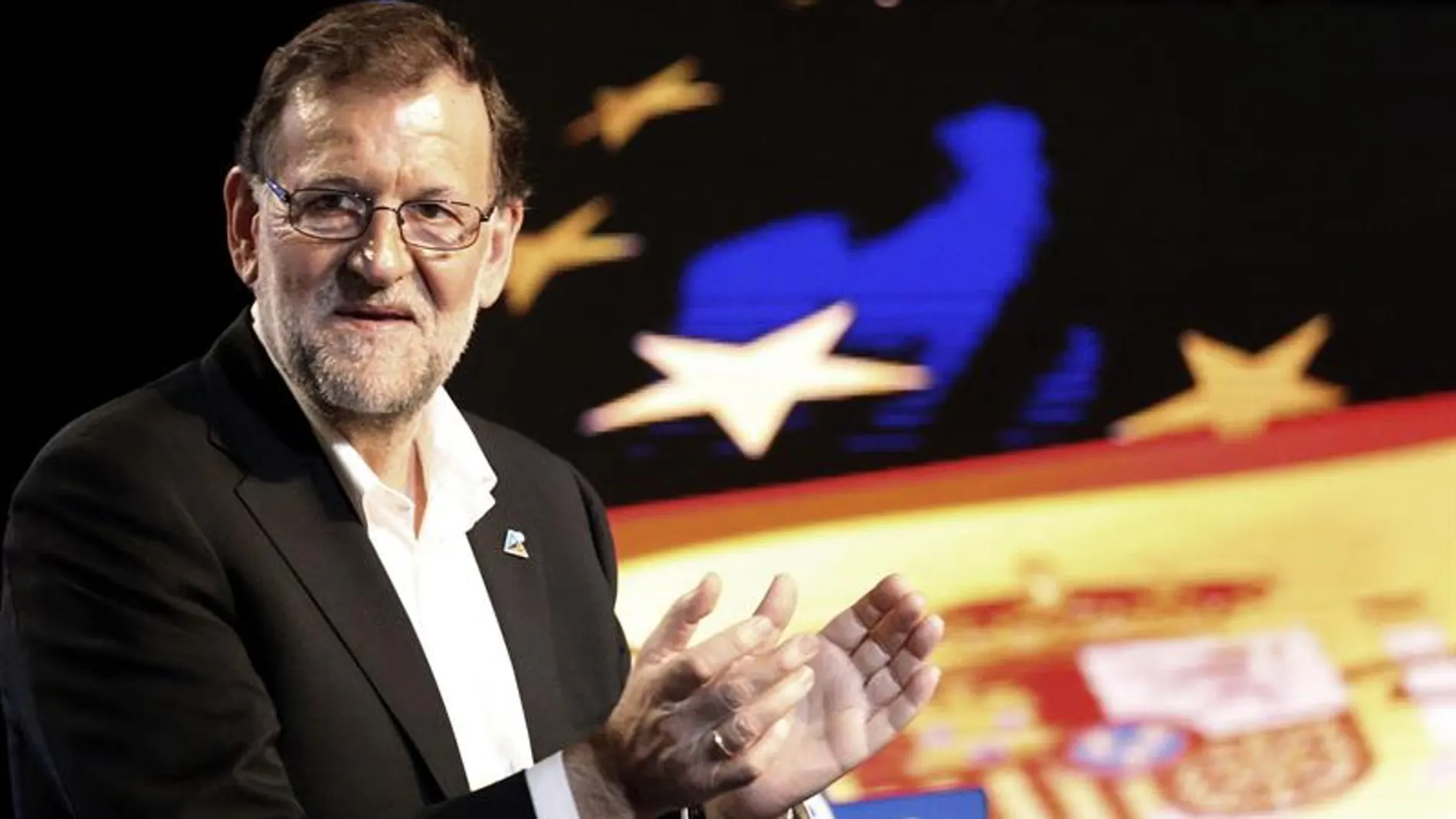 Mariano Rajoy habla desde Bilbao.