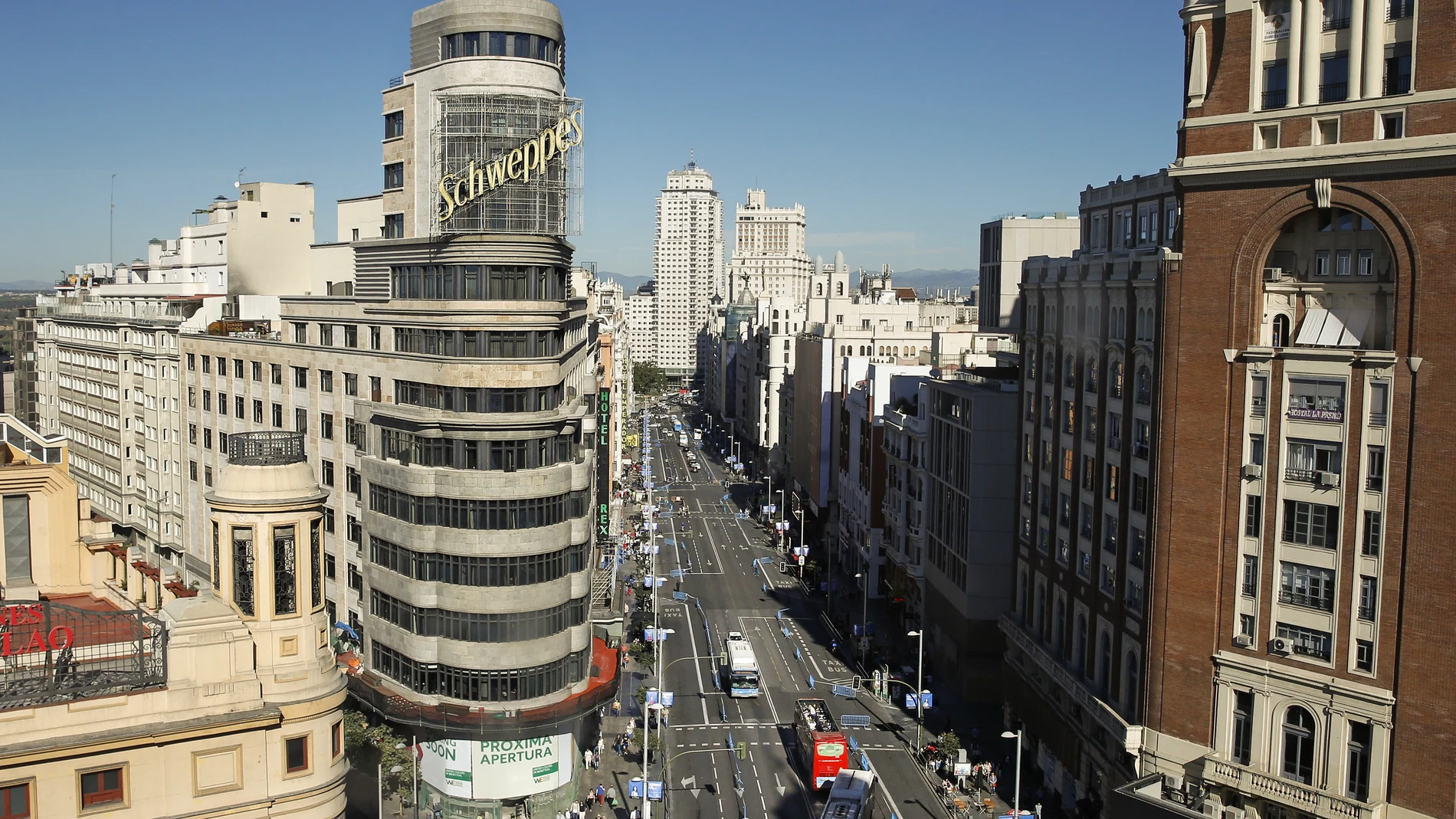 La calle Gran Vía de Madrid