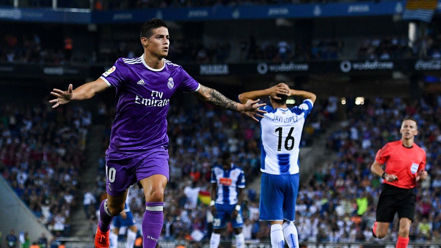 James abri&oacute; el marcador a favor del Real Madrid ante el Espanyol 