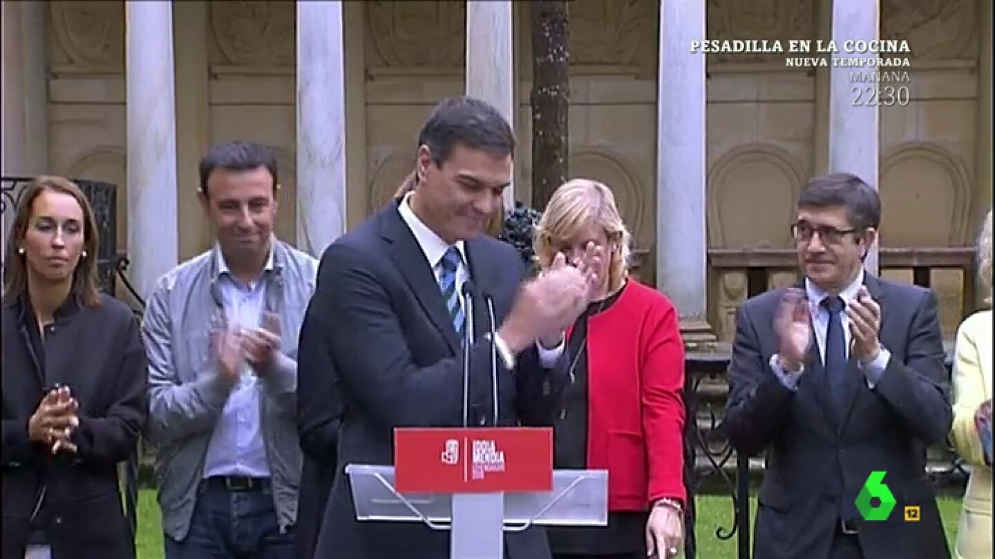 Frame 4.584176 de: El mensaje de Pedro S&aacute;nchez en la campa&ntilde;a vasca: "Eskerris casco, buenos cascos"