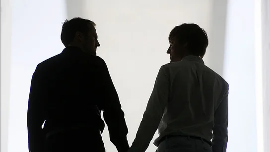 Una pareja homosexual Una pareja homosexual