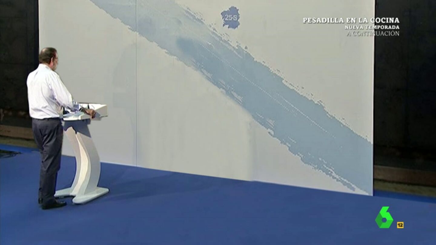 Frame 14.034823 de: El mitin de Mariano Rajoy de cara a la pared