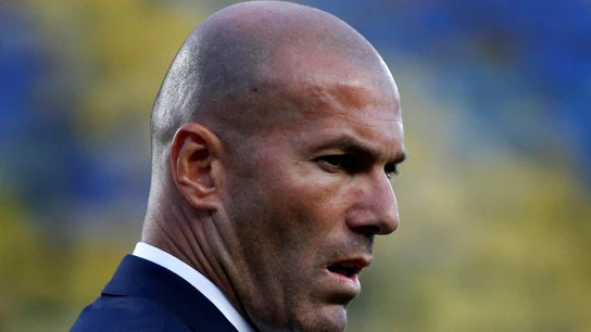 Zinedine Zidane, durante el partido contra Las Palmas Zinedine Zidane, durante el partido contra Las Palmas