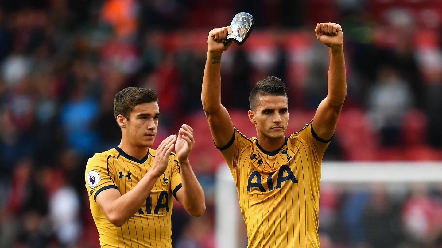Los jugadores del Tottenham celebran su victoria contra el 'Boro' Los jugadores del Tottenham celebran su victoria contra el 'Boro'