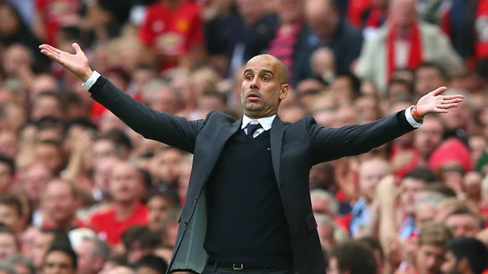 Guardiola, en un partido con el City Guardiola, en un partido con el City
