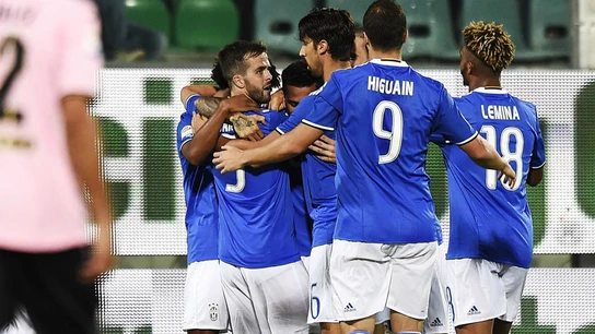 La Juventus celebra un gol La Juventus celebra un gol