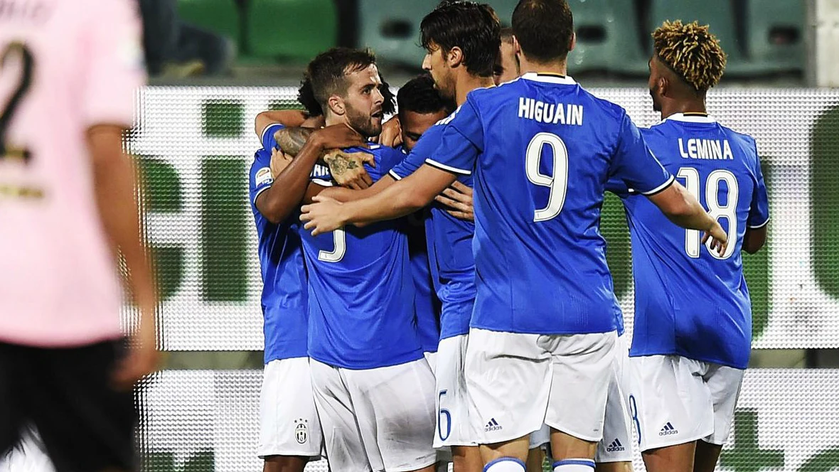 La Juventus celebra un gol La Juventus celebra un gol