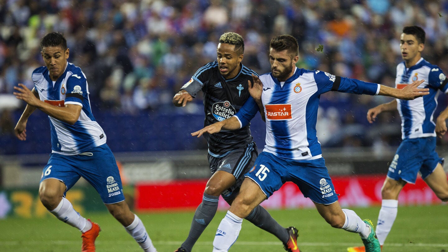 Momento del partido entre Espanyol y Celta de Vigo