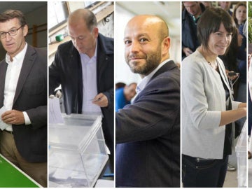 Los candidatos gallegos depositan su voto en las urnas Los candidatos gallegos depositan su voto en las urnas