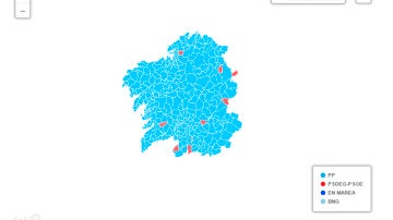 El mapa del voto en Galicia el 25S