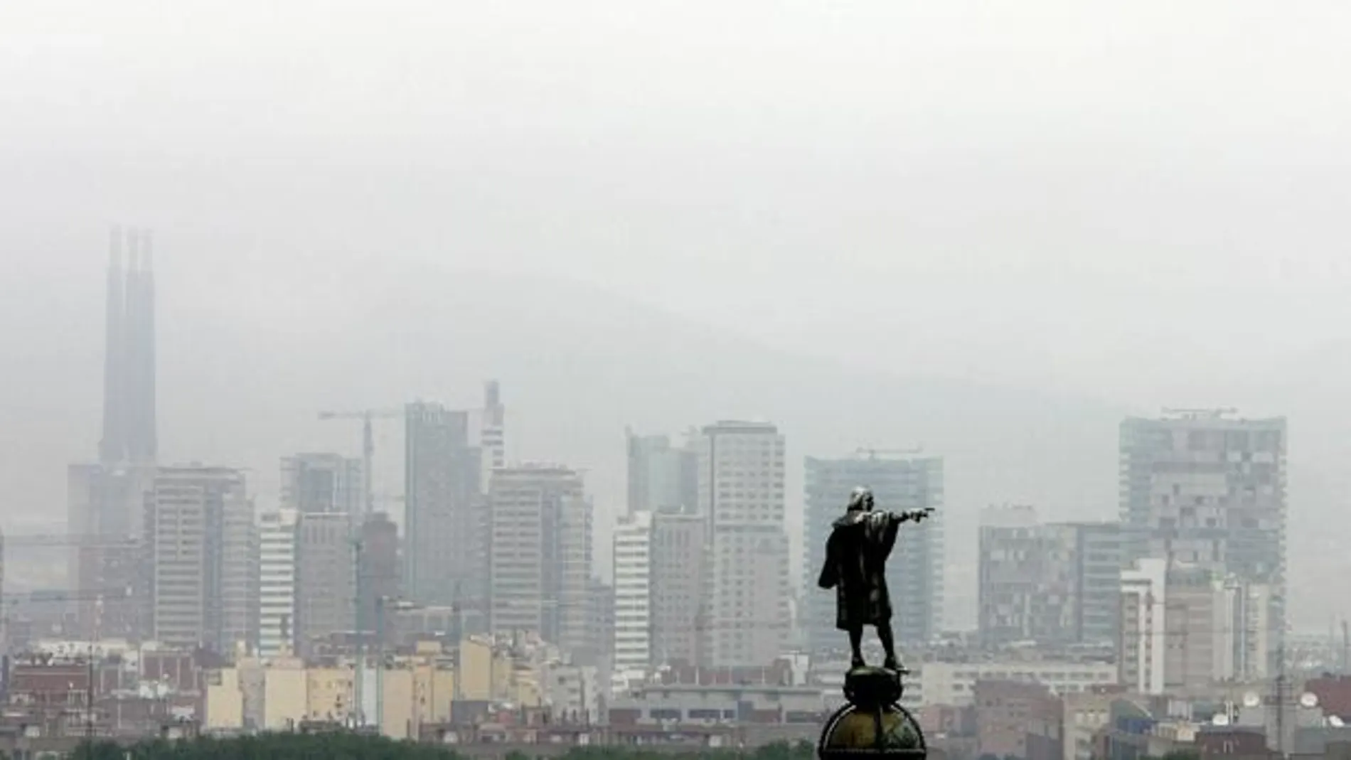 La estatua de Colón en Barcelona