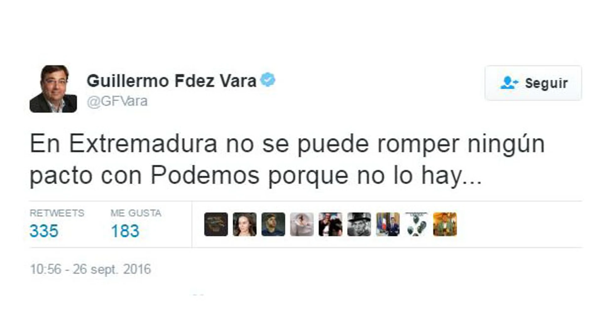 Guillermo Fernández Vara en Twitter