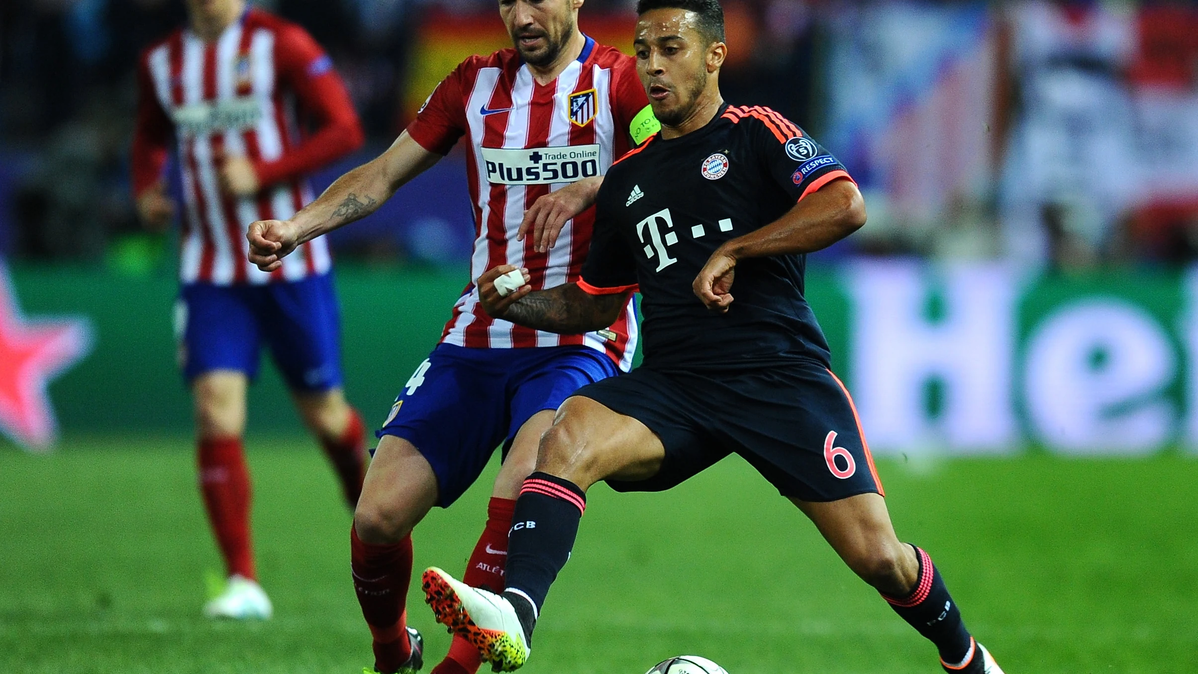 Thiago en las semis de la Champions de la temporada pasada ante el Atlético.