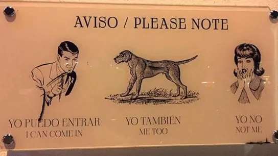 Imagen del cartel que se puede contemplar a la entrada de la peluquería Imagen del cartel que se puede contemplar a la entrada de la peluquería
