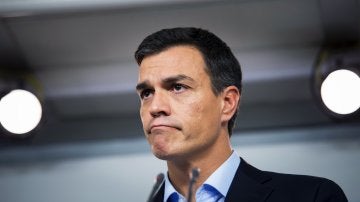 Pedro Sánchez durante la rueda de prensa