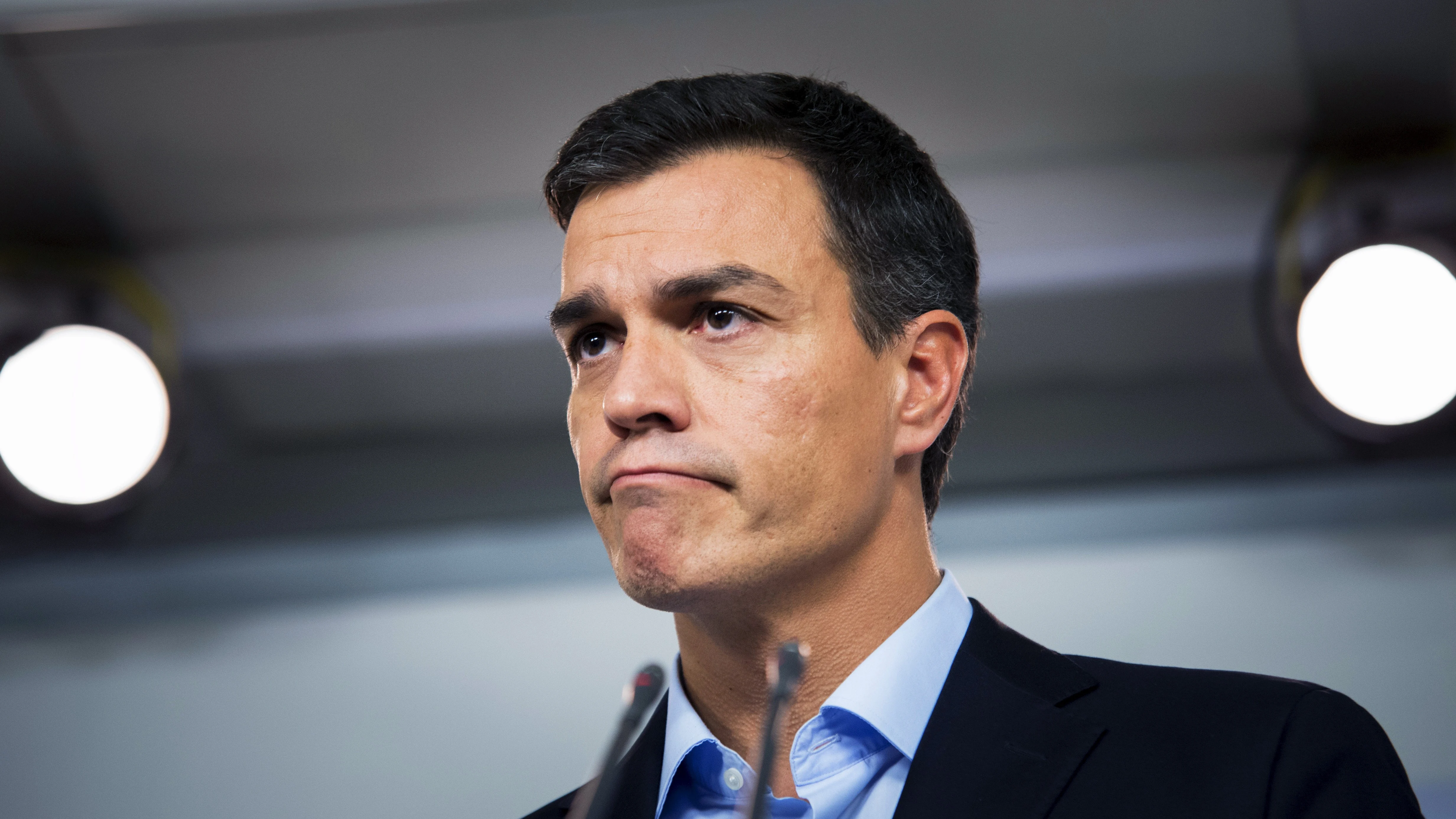 Pedro Sánchez durante la rueda de prensa