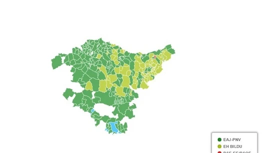 Votos en Euskadi municipio por municipio Votos en Euskadi municipio por municipio