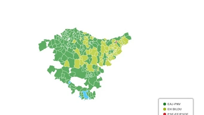 Votos en Euskadi municipio por municipio