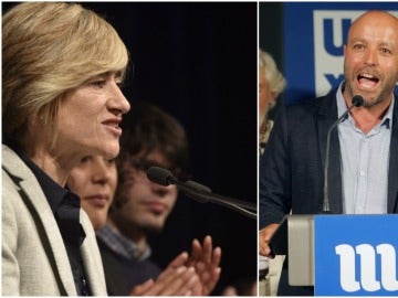 Pili Zabala, candidata de Podemos Euskadi al Parlamento Vasco, y Luis Villares, candidato de En Marea a la Xunta Pili Zabala, candidata de Podemos Euskadi al Parlamento Vasco, y Luis Villares, candidato de En Marea a la Xunta