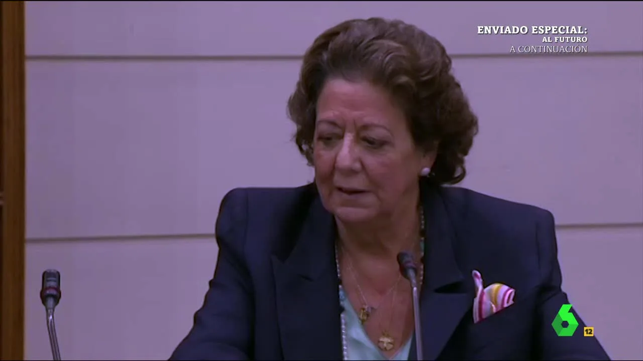 La cara triste de Rita Barberá La cara triste de Rita Barberá