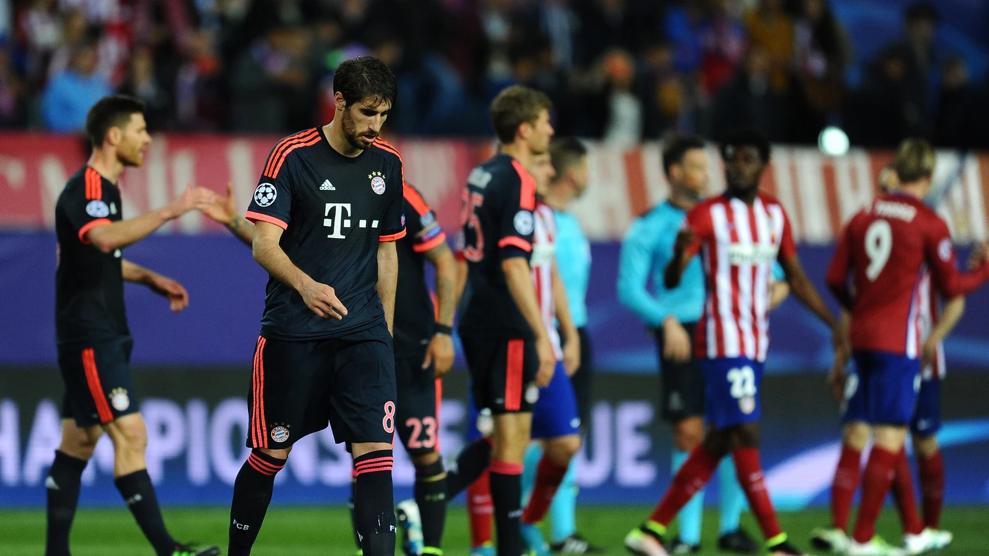 Los jugadores del Bayern, en el duelo de la temporada pasada en El Calderón Los jugadores del Bayern, en el duelo de la temporada pasada en El Calderón