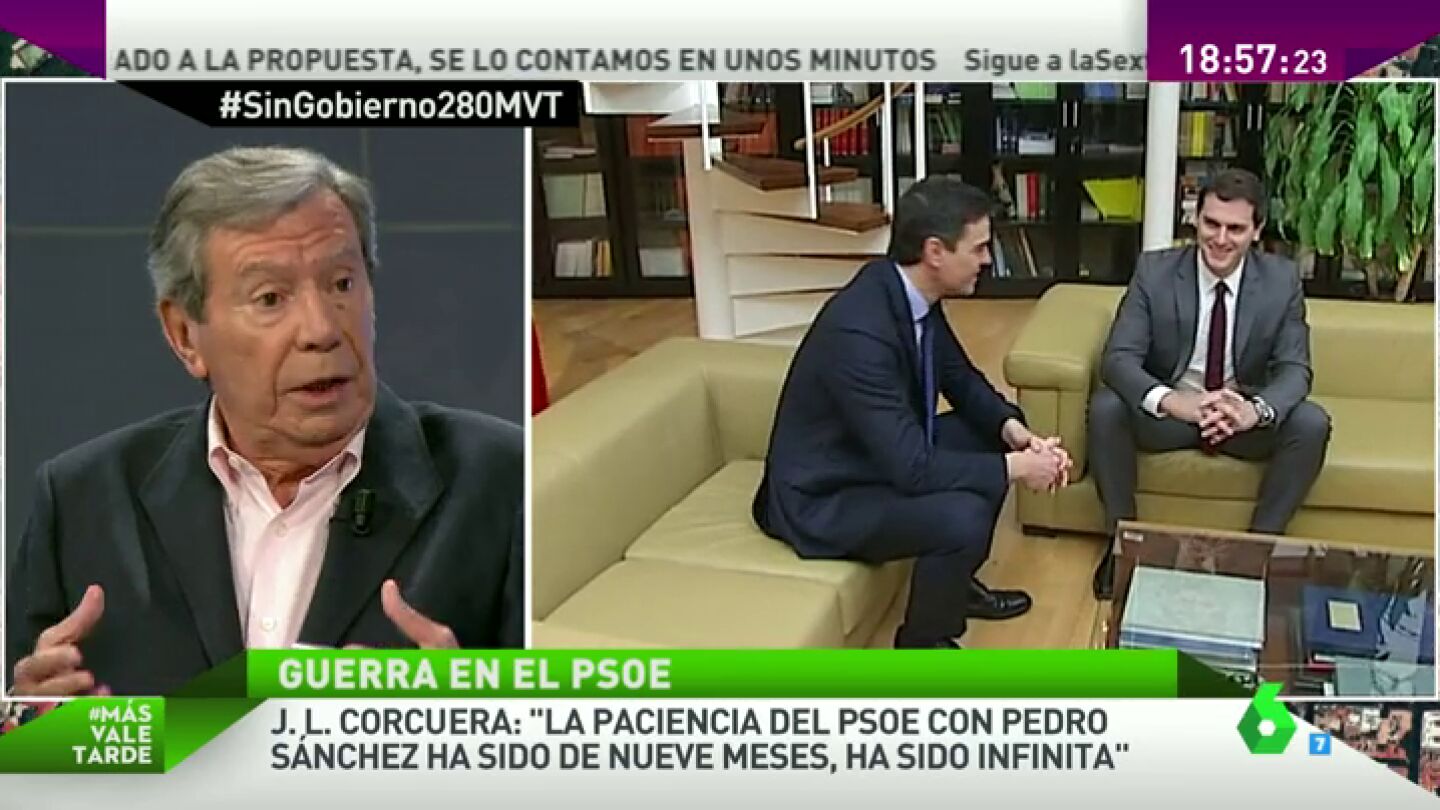 Frame 225.583788 de: Corcuera: "Si S&aacute;nchez acuerda con Podemos y los independentistas romper&aacute; con la historia del PSOE"