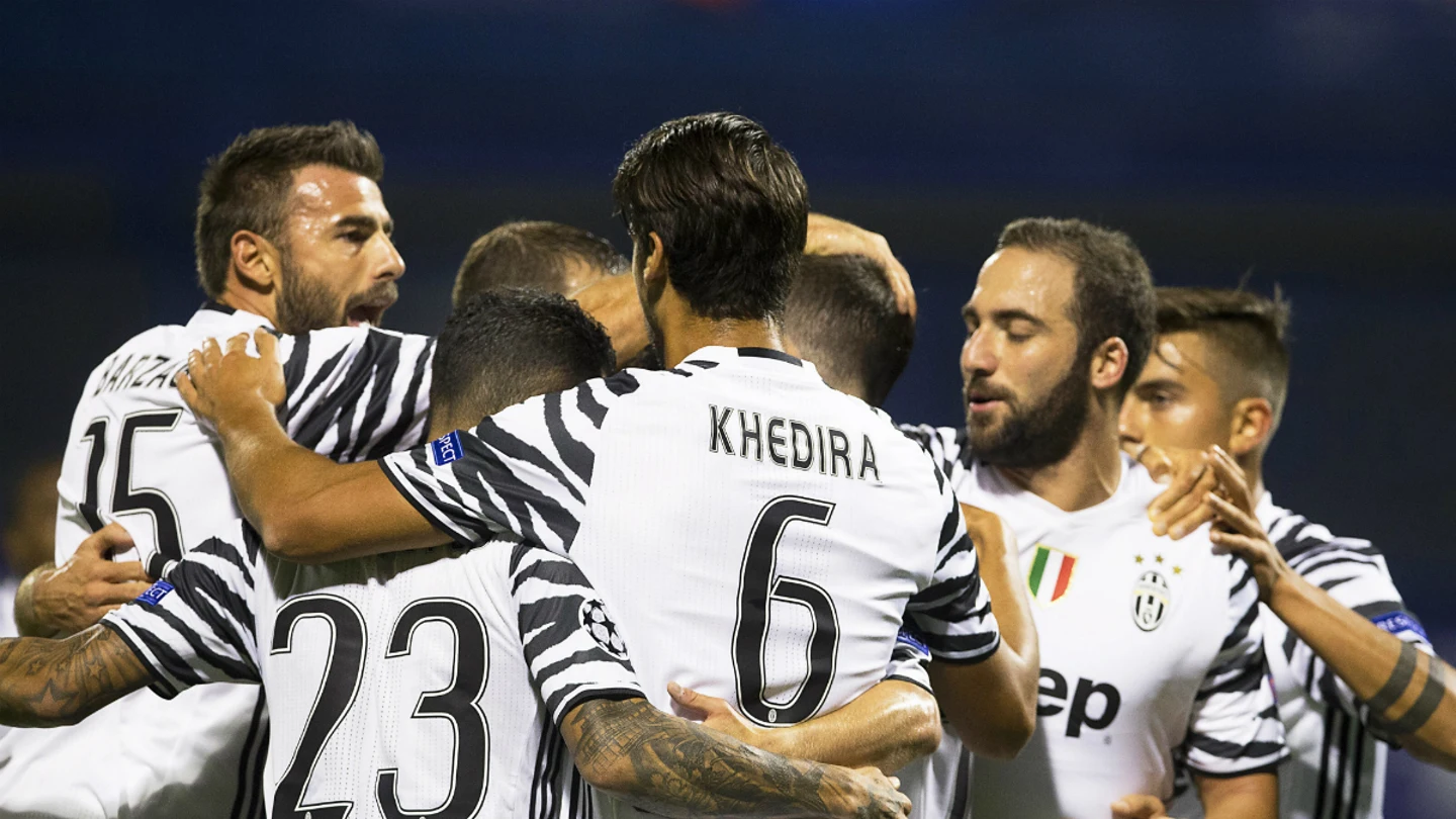 La Juventus celebra un gol La Juventus celebra un gol