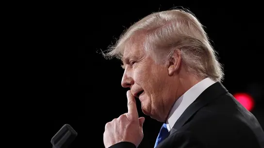 Donald Trump, durante el debate electoral Donald Trump, durante el debate electoral
